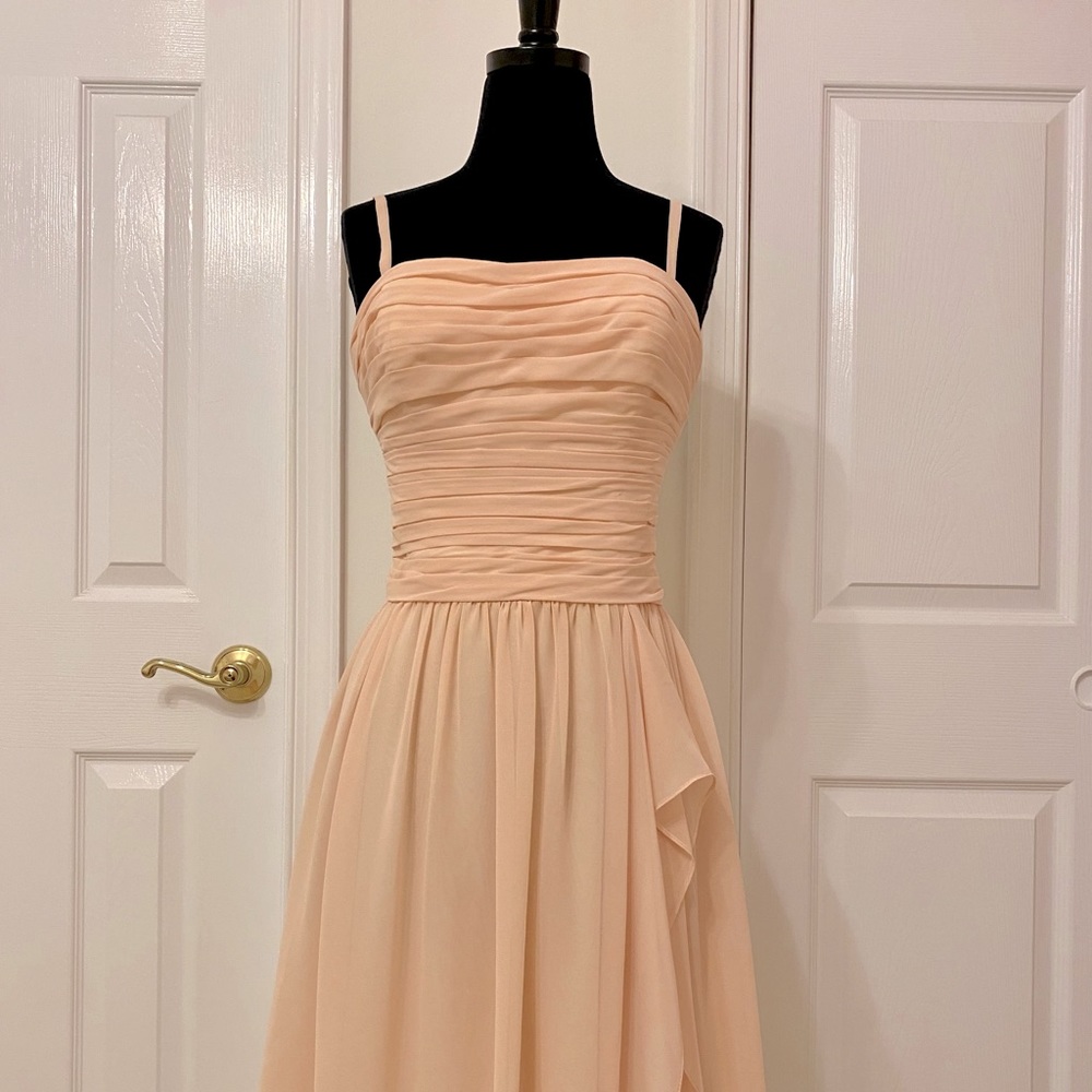 90s style Lauren Ralph Lauren Chiffon Cocktail Dress - 2 - Pale Pink